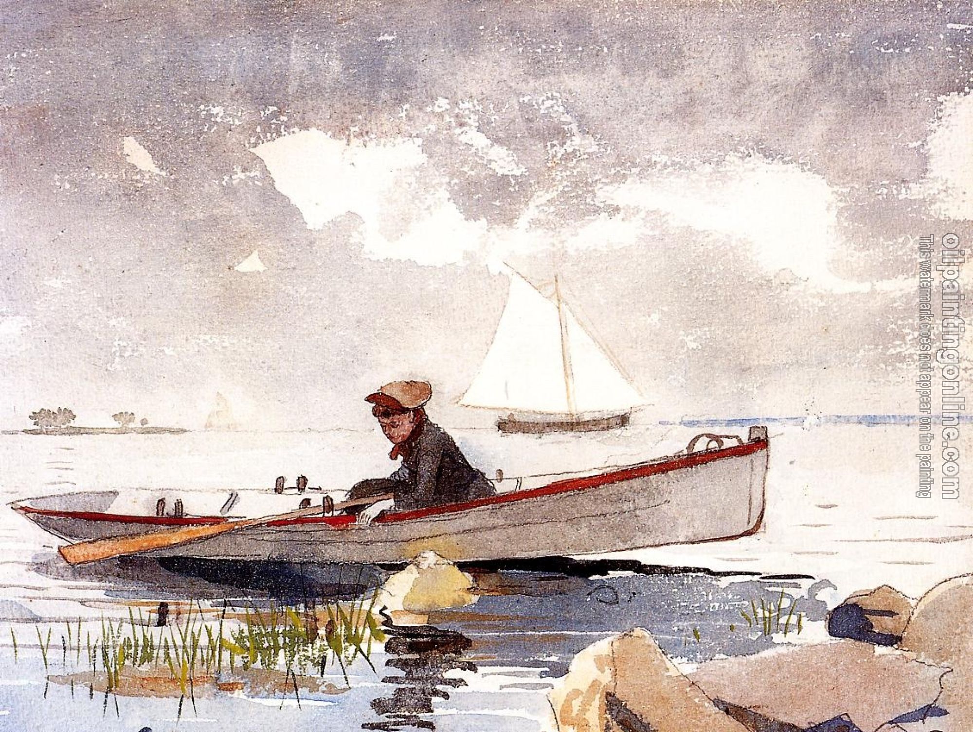 Homer, Winslow - A Girl in a Punt